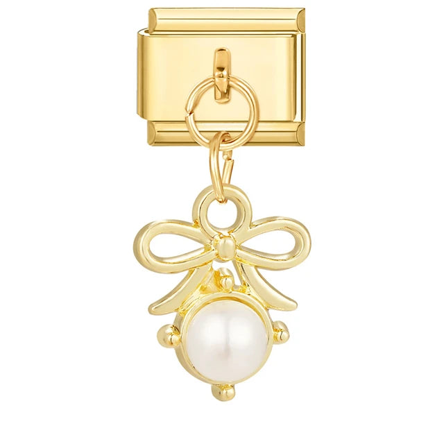 Pearl and Bow Charm