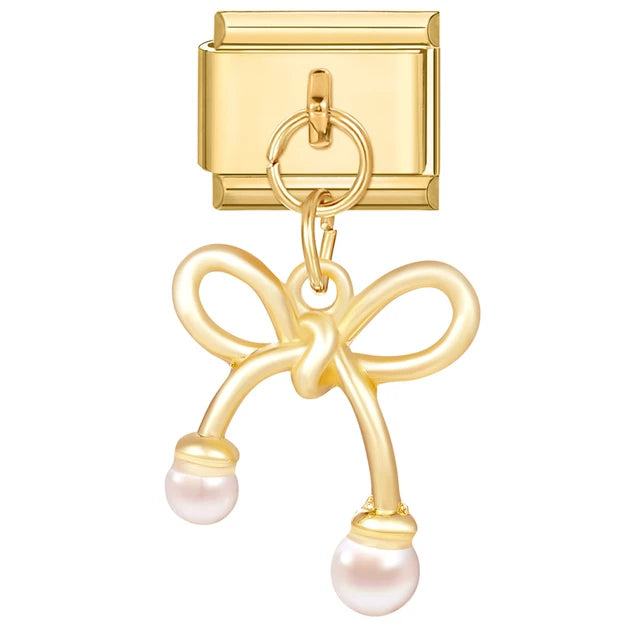 Pearled Bowtie Charm