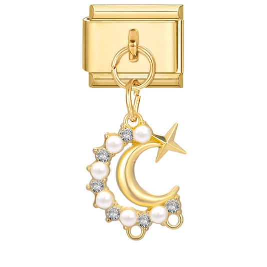 Adorned Moon Charm