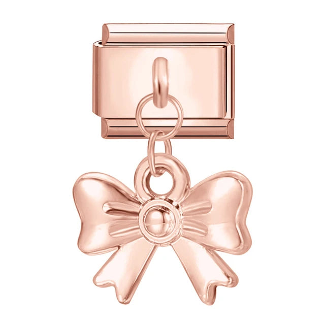 Rose Gold Bow Charm