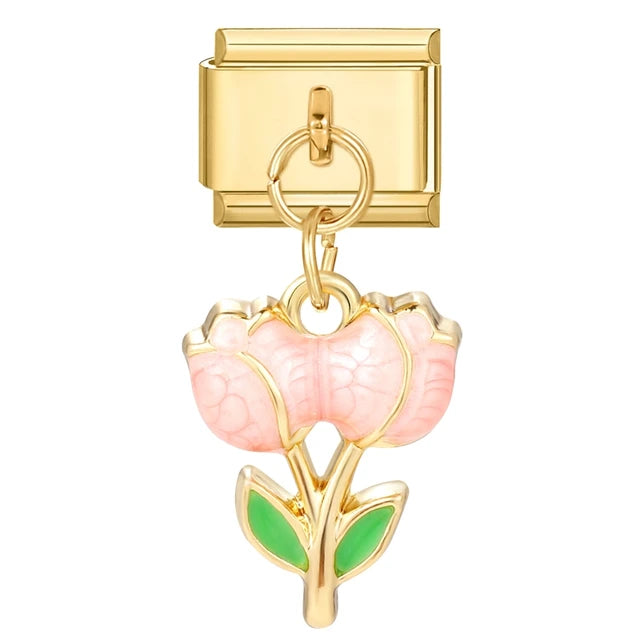 Pink Flower Charm