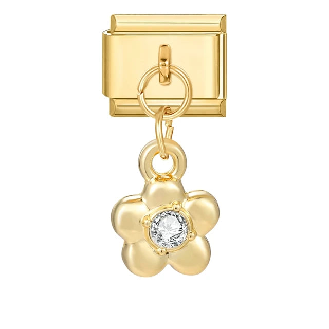 Sparkling Flower Charm