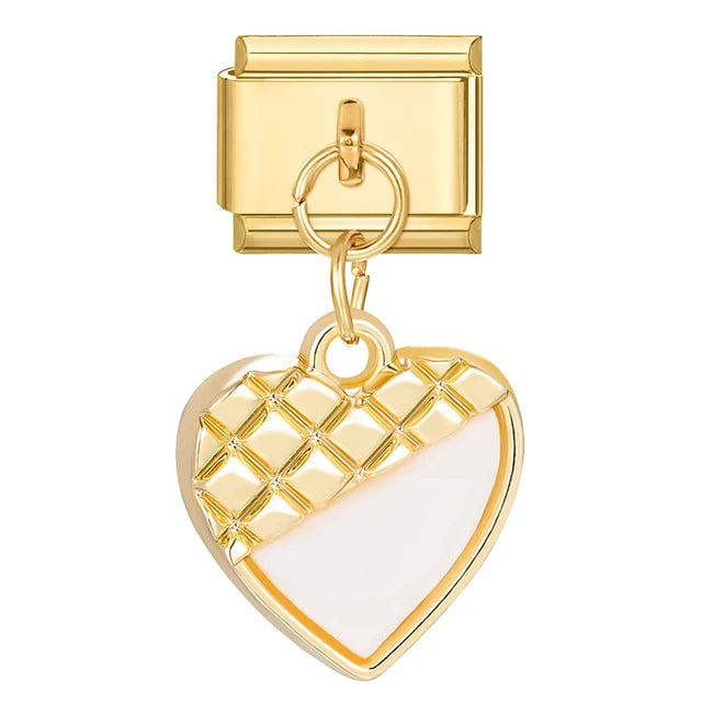 Half Gold Heart Charm