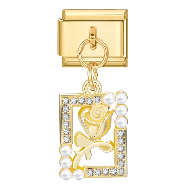 Framed Rose Charm