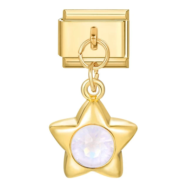 Opalescent Adorned Shining Star Charm