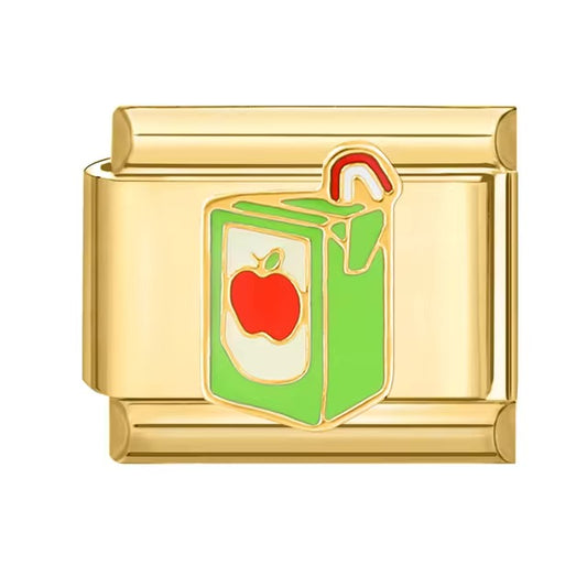 Apple Juice on Gold Charm