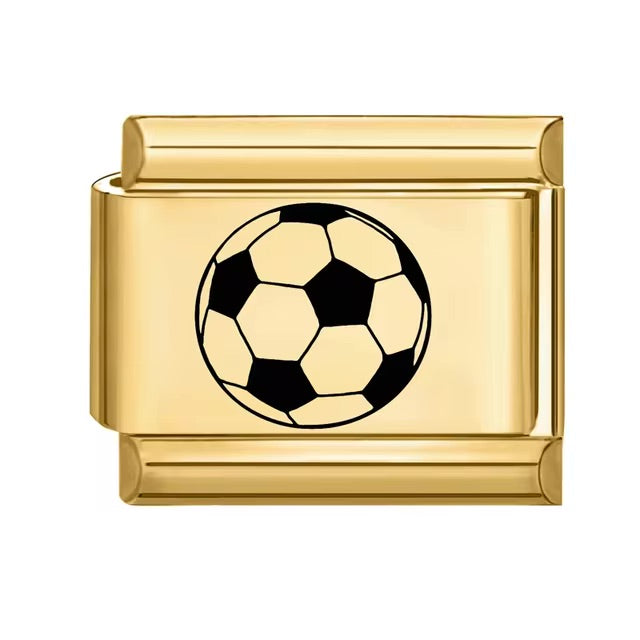 Soccer Ball in Gold Charm