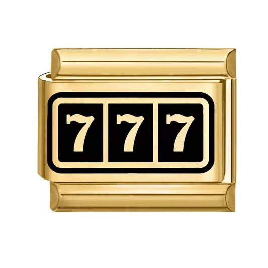 777 in Gold Charm