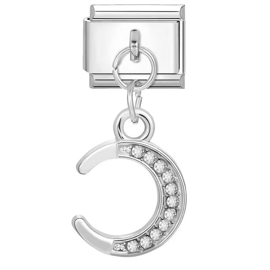 Diamond Adorned Moon Charm