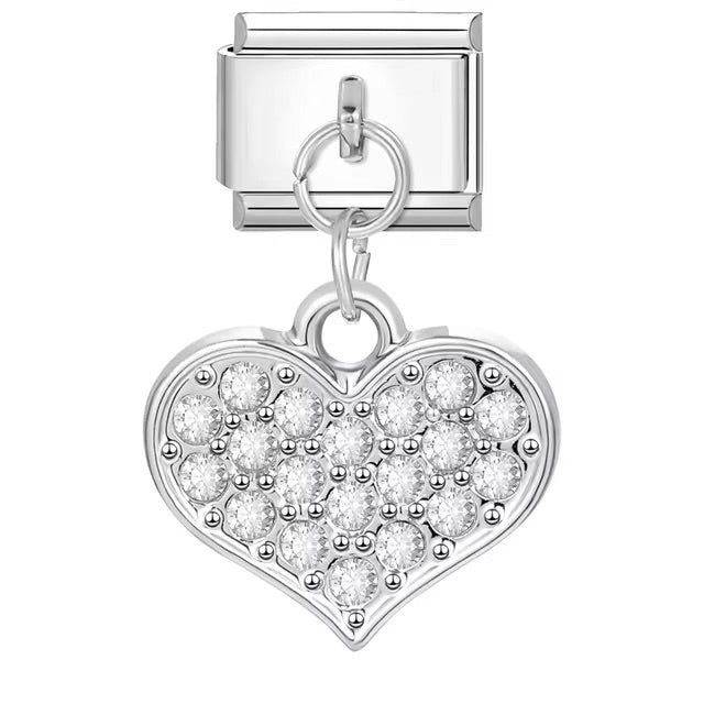 Diamond Heart Charm