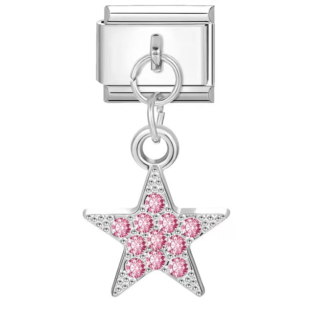 Pink Diamond Star Charm