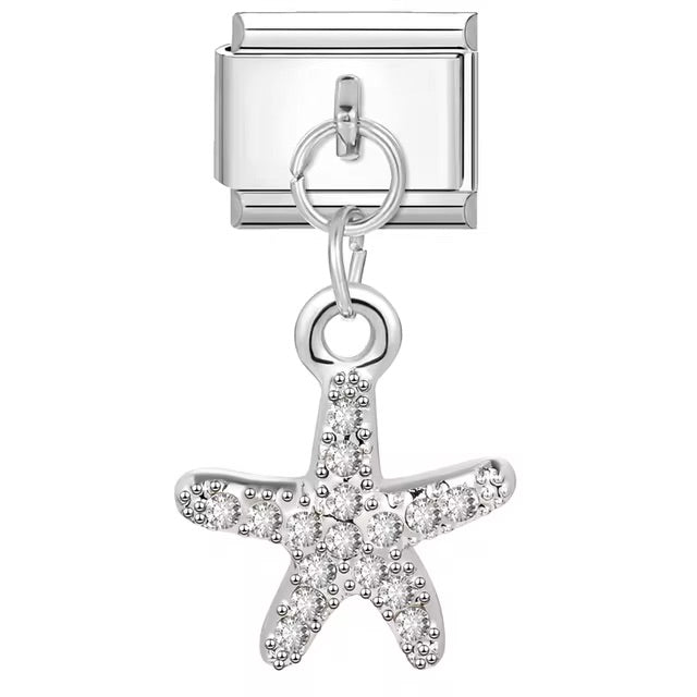 Diamond Star Fish Charm