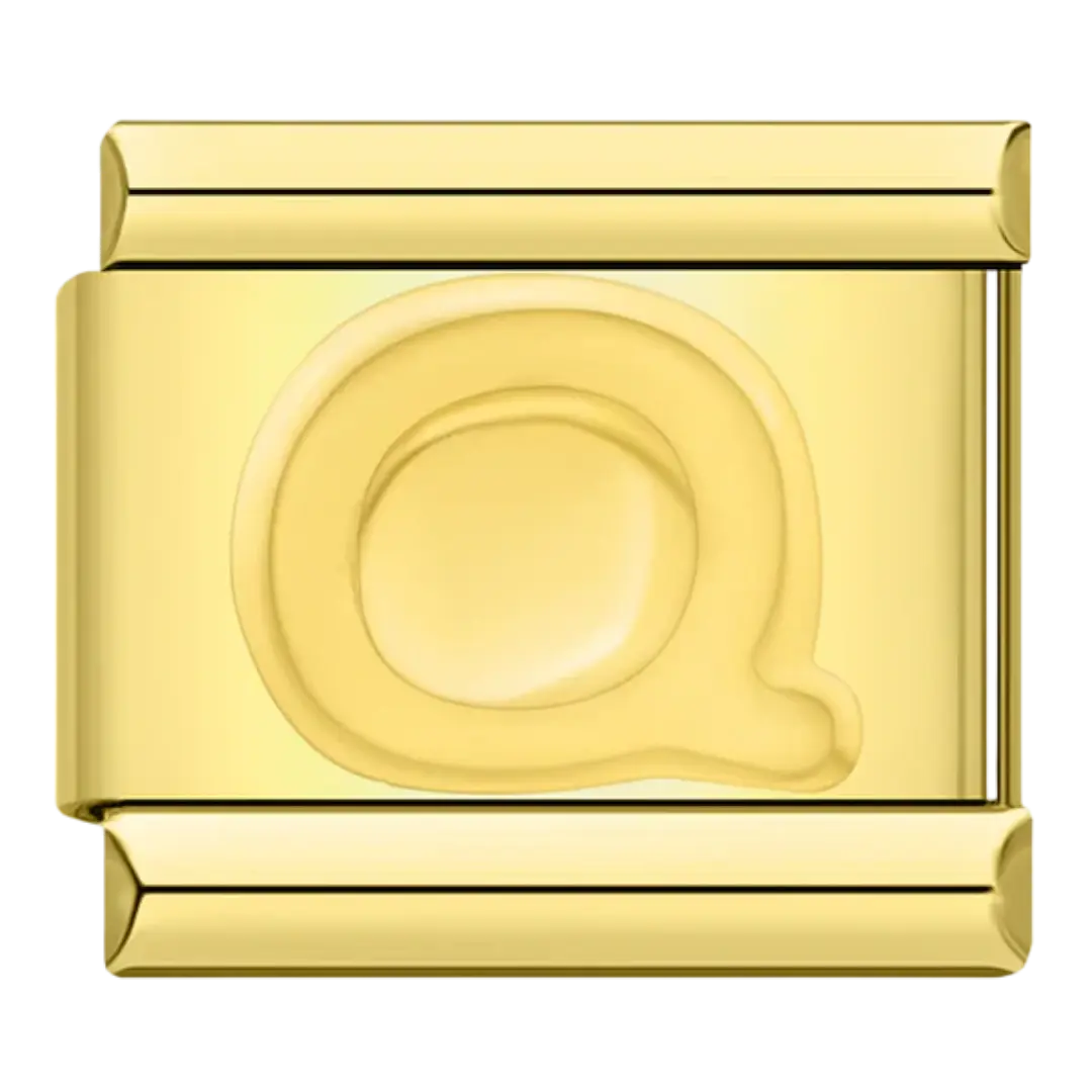 Q - Silver & Gold Charm