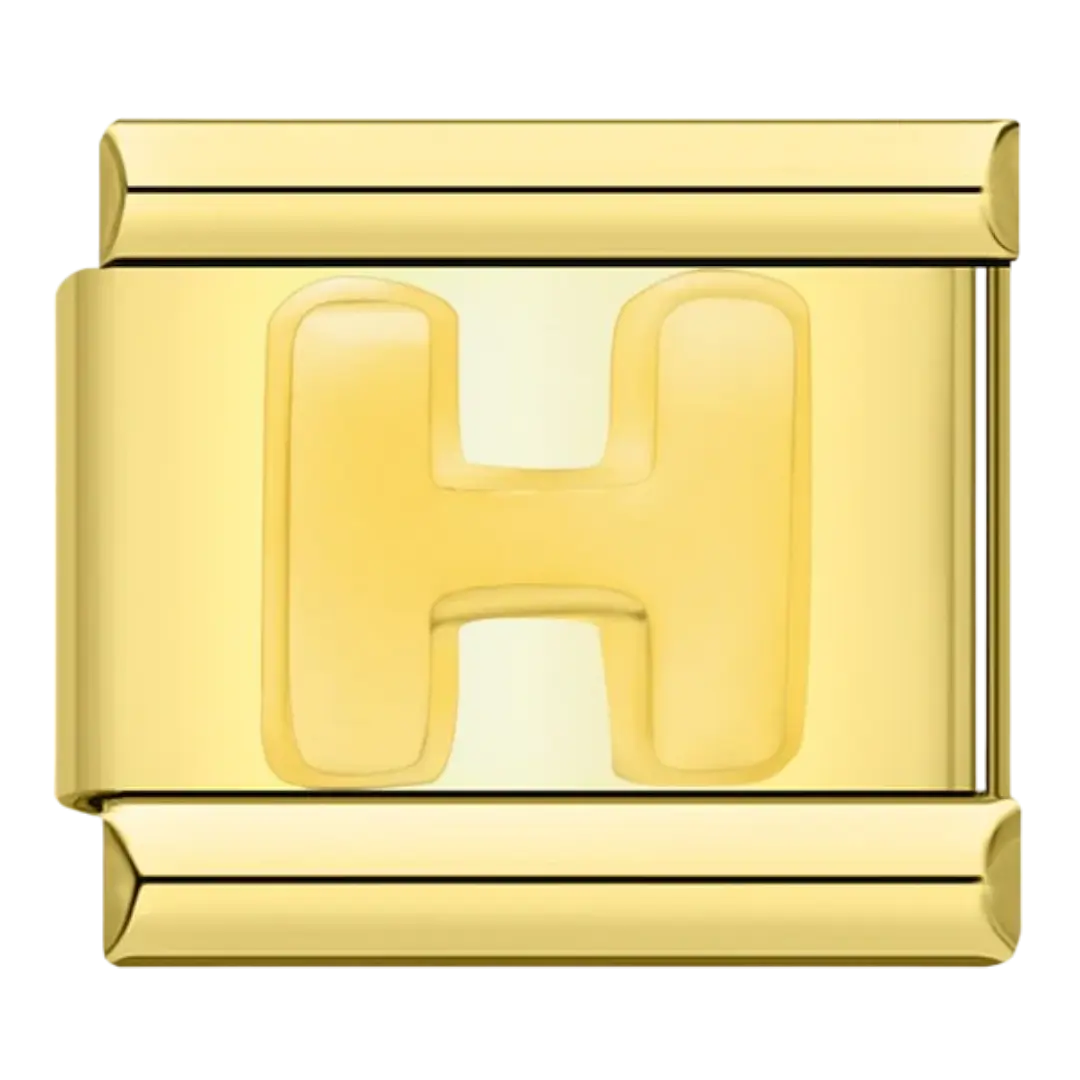 H - Silver & Gold Charm